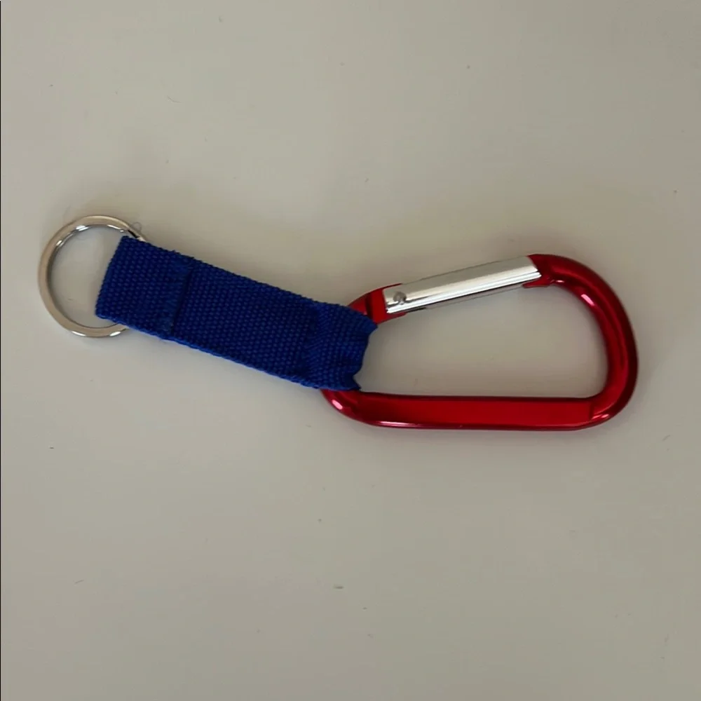 US Ski Team US Snowboard Chevrolet Red Carabiner Blue Keychain